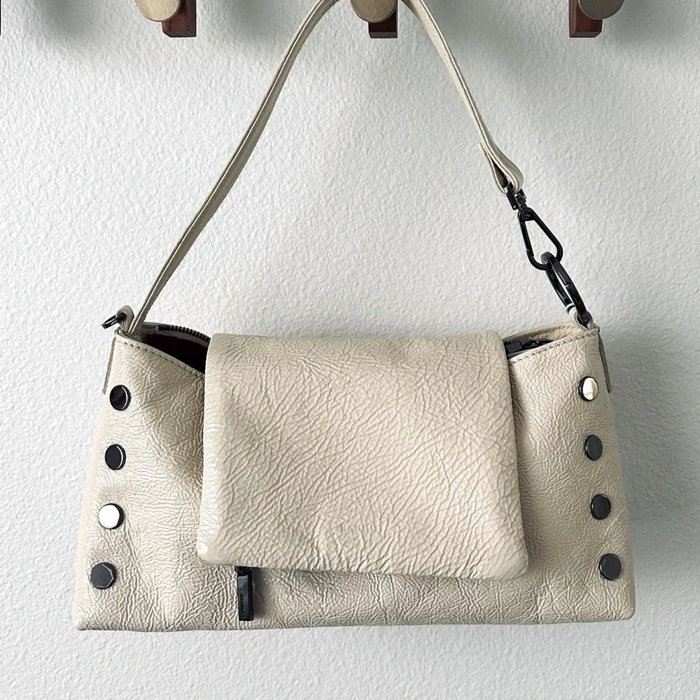 🆕✨ HAMMITT VIP Baguette Alabaster Glaze Patent Leather Shoulder Crossbody Bag - Picture 4 of 11